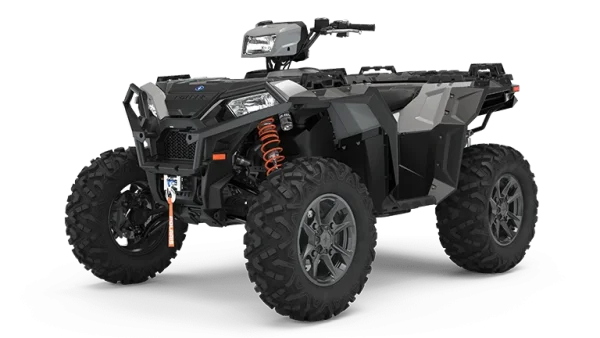 Modern Grey ATV Quad Bike PNG Transparent Background