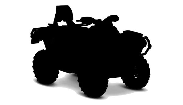 ATV Quad Bike Silhouette PNG Transparent Background