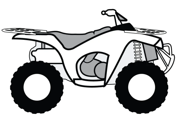 Stylized Quad Bike ATV Illustration PNG