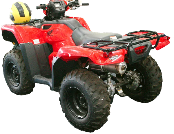 Red ATV with Helmet Transparent PNG