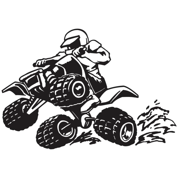 ATV Rider Silhouette PNG Transparent