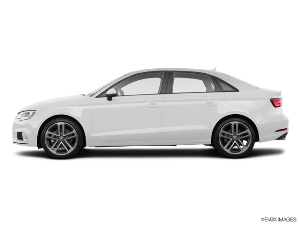 White Audi A3 Sedan Car PNG Transparent Background