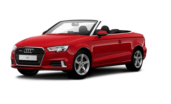 Red Audi A3 Convertible Car PNG Transparent Background