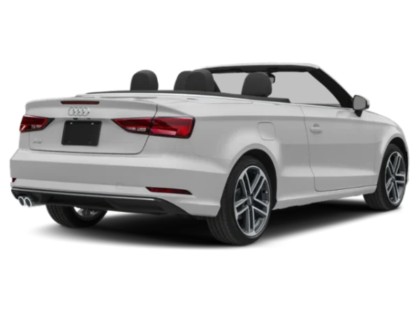 White Audi A3 Convertible Rear View PNG