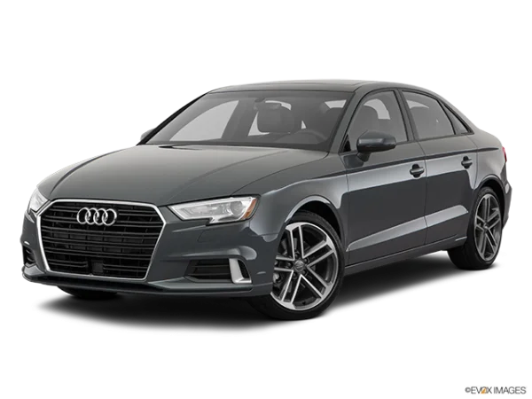Grey Audi A3 Sedan PNG Transparent Background