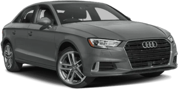 Gray Audi A3 Sedan PNG Transparent Background