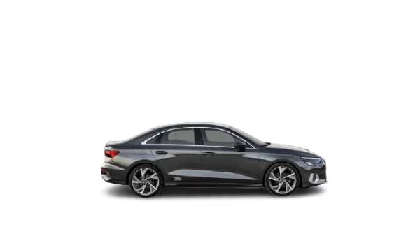Dark Gray Audi A3 Sedan Car PNG Transparent Background