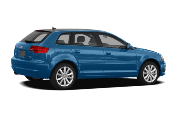 Blue Audi A3 Hatchback Car PNG Transparent Background