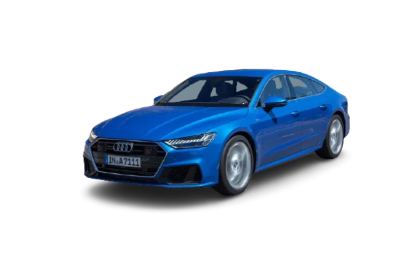 Blue Audi A7 Sportback PNG Transparent Background