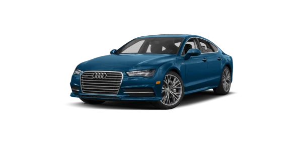 Blue Audi A7 Car PNG Transparent Background