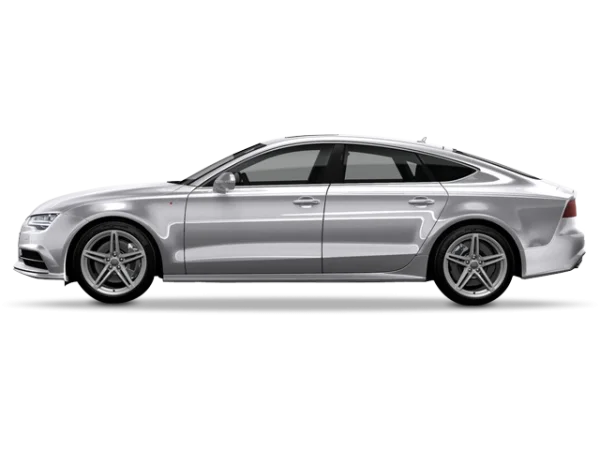 Silver Luxury Car Side View PNG Transparent