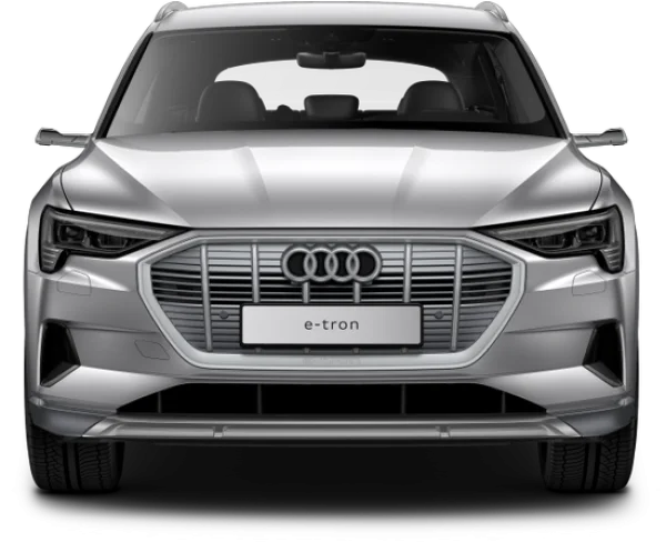 Audi E-tron Front View Silver Car PNG Transparent