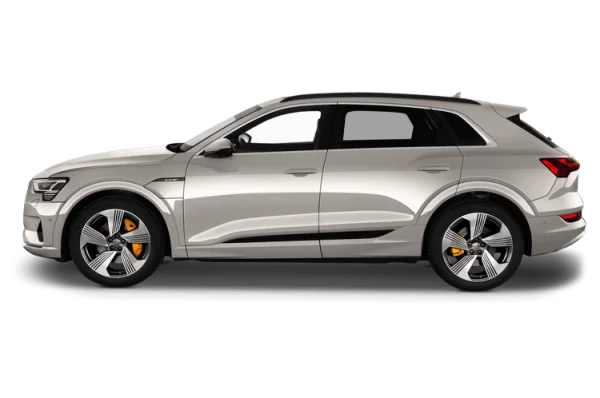 Audi E-tron Silver SUV Transparent Background PNG