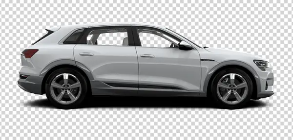 White Audi e-tron SUV Transparent Background