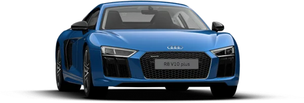 Blue Audi R8 V10 plus Car PNG Transparent Background