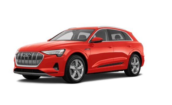 Red Audi e-tron Electric SUV PNG Transparent Background