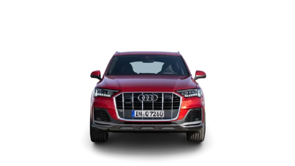 Red Audi Q7 SUV Front View PNG