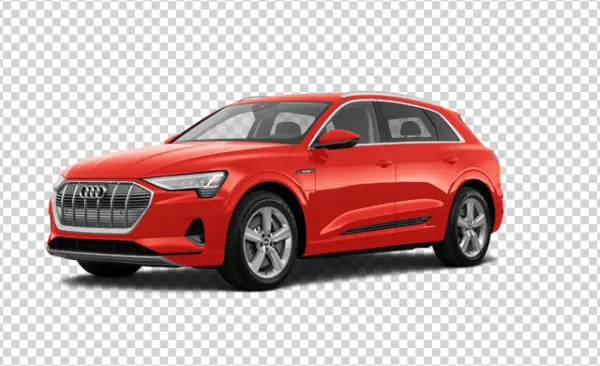 Red Audi e-tron Electric SUV PNG Transparent Background