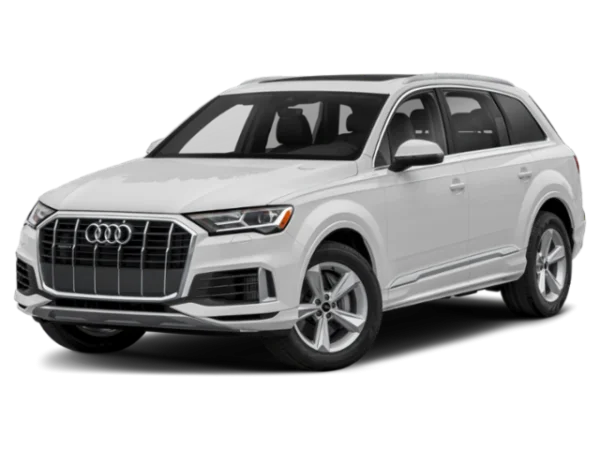 White Audi Q7 SUV PNG Transparent Background