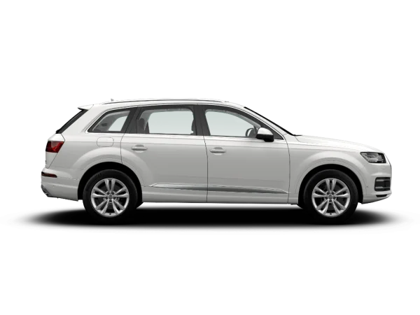 White Audi Q7 SUV Transparent Background