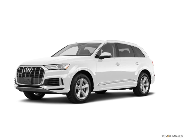 White Audi Q7 SUV PNG Transparent Background