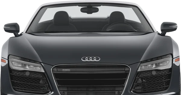 Dark Grey Audi R8 Convertible Front PNG