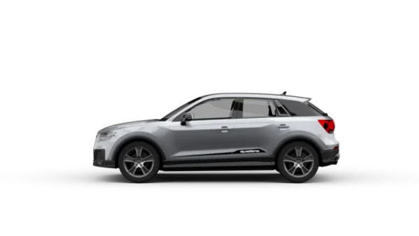 Silver Audi Q2 Car PNG Transparent Background