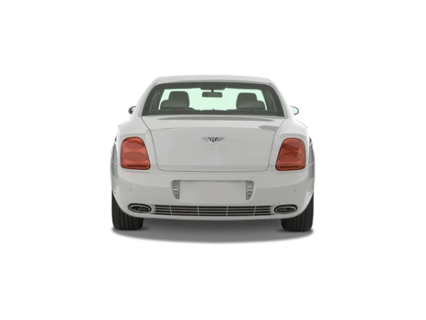 White Bentley Car Rear View PNG Transparent Background