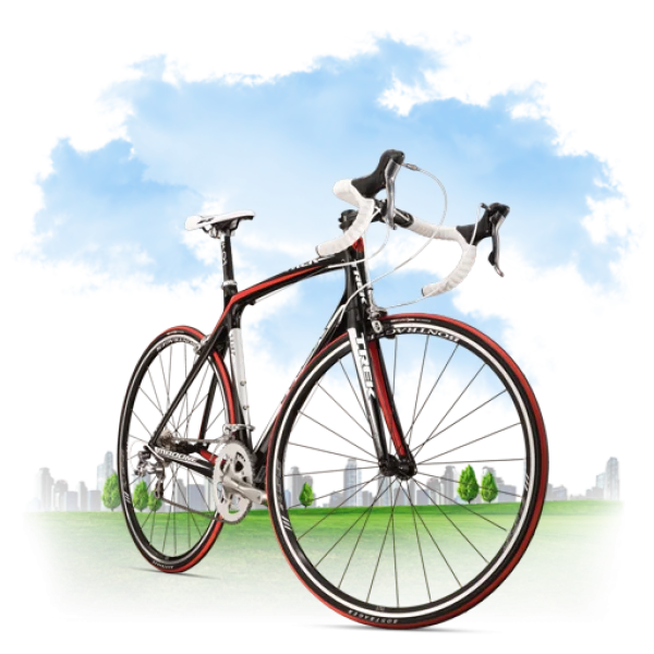 Red and Black Racing Bicycle Transparent Background PNG