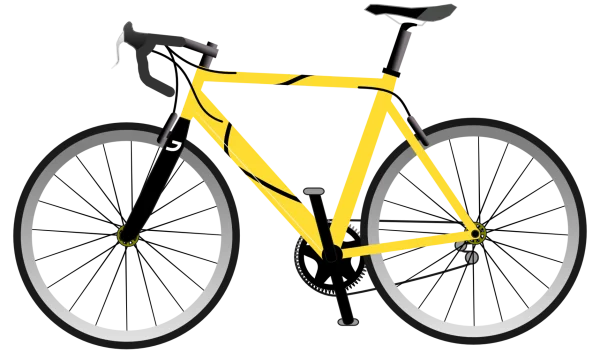 Yellow Road Bicycle PNG Transparent