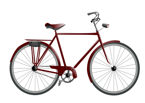 Classic Red Bicycle PNG Transparent Background