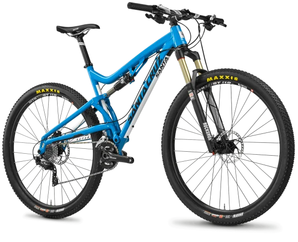 Blue Santa Cruz Mountain Bike PNG