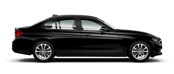 Black BMW Sedan Car PNG Transparent Background