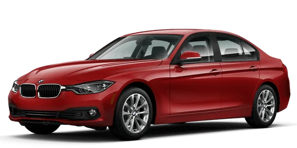 Red BMW Sedan PNG Transparent Background