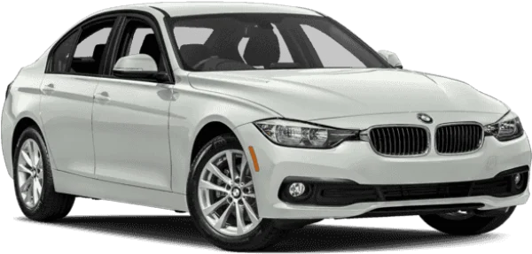 White BMW Sedan Car PNG Transparent Background