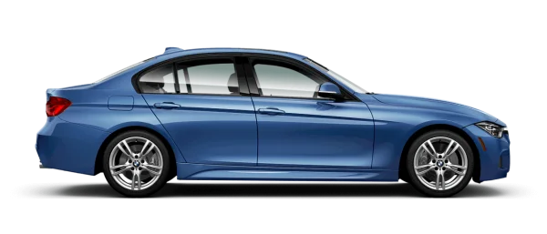 Blue BMW Sedan Transparent Background PNG