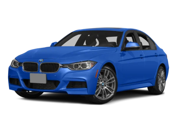 Blue BMW Sedan Car PNG Transparent Background