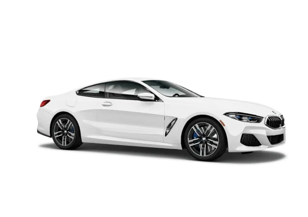 White BMW 8 Series Coupe PNG Transparent Background