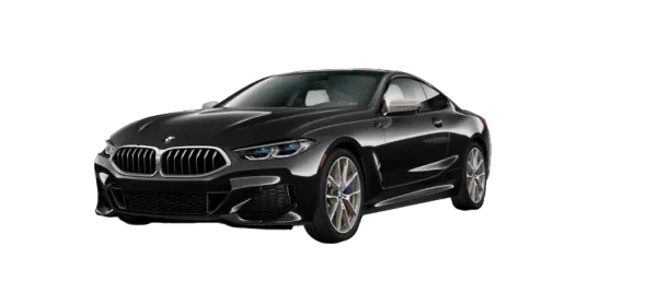 Luxury Black BMW 8 Series Car PNG Transparent Background
