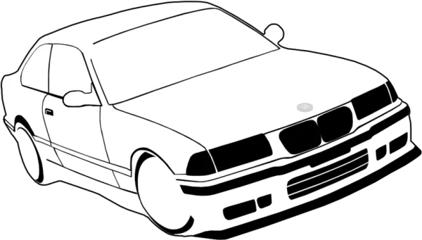 BMW E36 Coupe Outline PNG Transparent Background