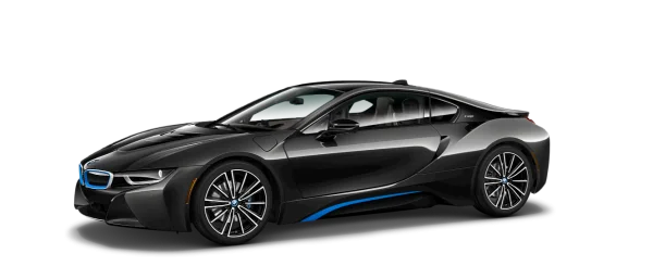 Black BMW i8 Car PNG Transparent Background