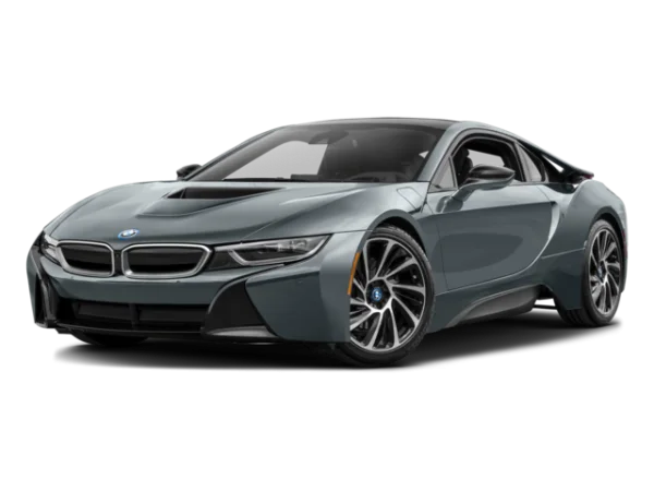 Grey BMW i8 Sports Car PNG Transparent Background