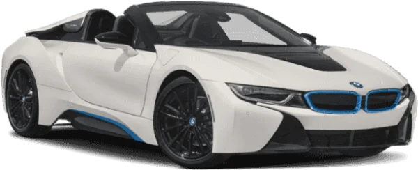 White BMW i8 Roadster PNG Transparent Background