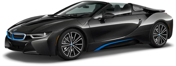 Black BMW i8 Roadster PNG Transparent