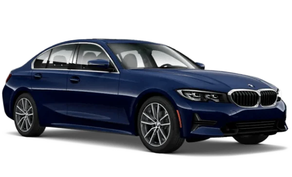 Dark Blue BMW Sedan Car PNG Transparent Background
