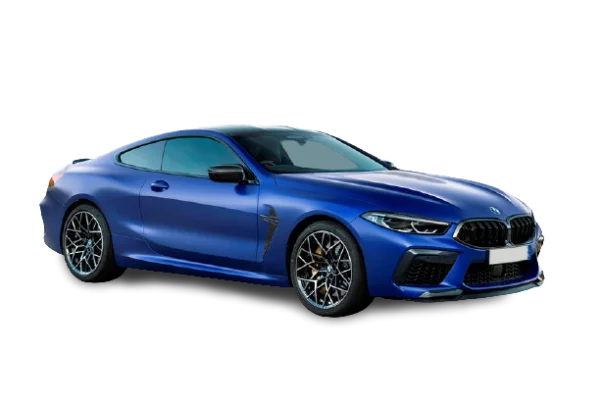 Blue BMW M8 Coupe Car PNG Transparent Background