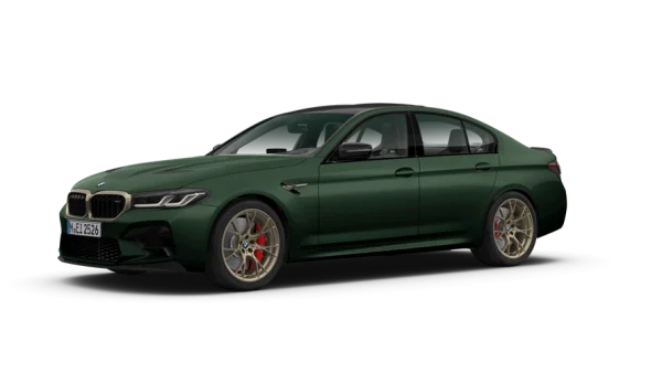 Dark Green BMW M5 Sedan PNG Transparent Background