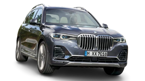 Dark Gray BMW X7 SUV PNG Transparent Background