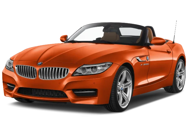 Orange BMW Z4 Convertible PNG Transparent Background