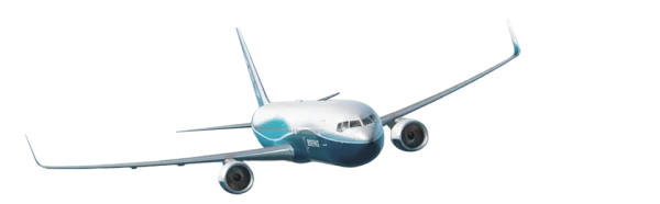 Modern Commercial Airplane PNG Transparent Background
